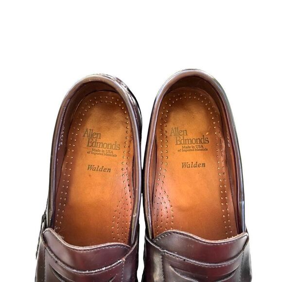 Allen Edmonds Walden Penny Loafer Dress Shoes Men’s Size 10 2A Brown Leather - Picture 7 of 8